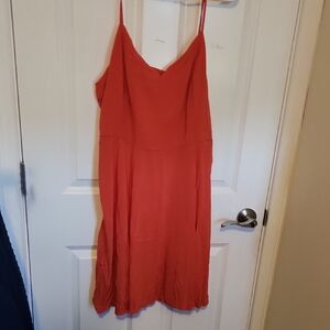 Old Navy Spaghetti Strap Dress in Vibrant Coral